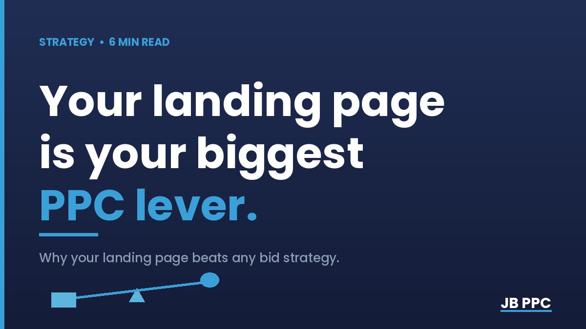 Your landing page is your biggest PPC lever